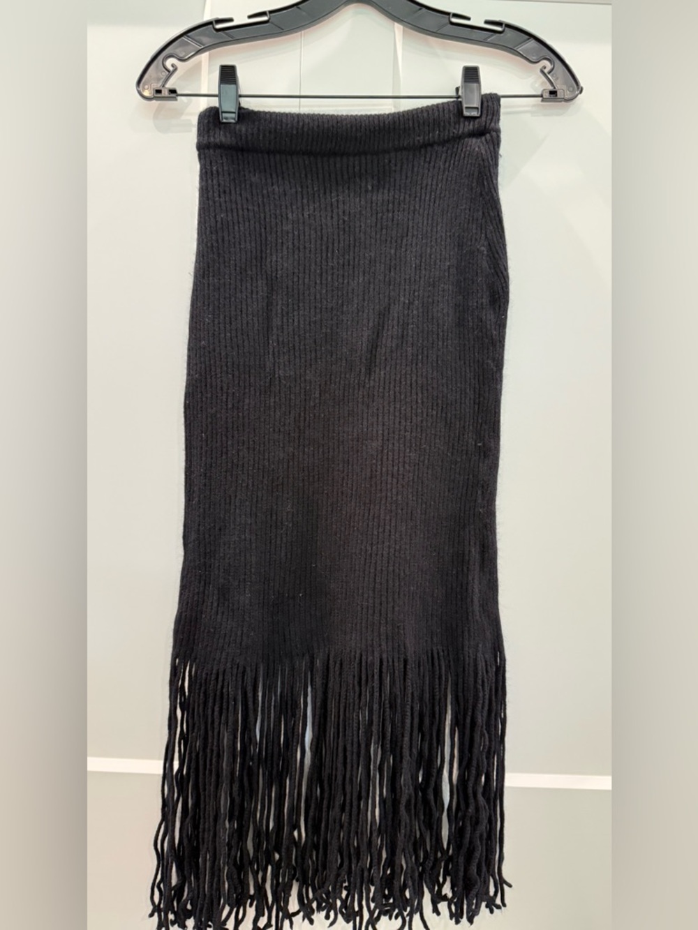 Zimmermann  Ribbed Knit Fringe Midi Skirt size 0P fit Us size 2 petite